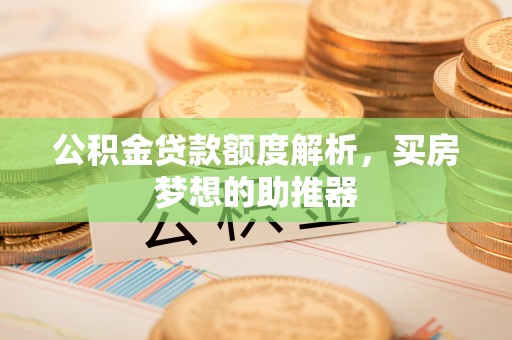 定陶公积金贷款额度解析，买房梦想的助推器