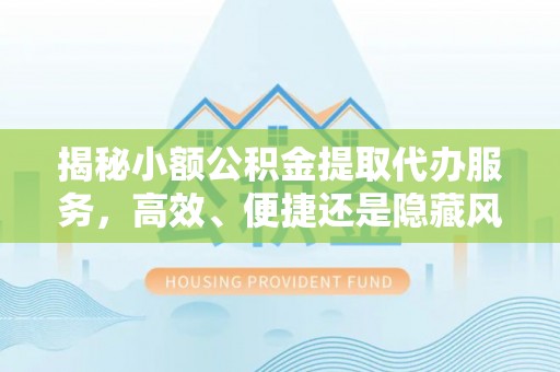 定陶揭秘小额公积金提取代办服务，高效、便捷还是隐藏风险？