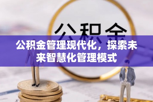 定陶公积金管理现代化，探索未来智慧化管理模式