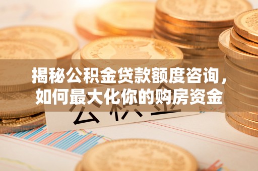 定陶揭秘公积金贷款额度咨询，如何最大化你的购房资金