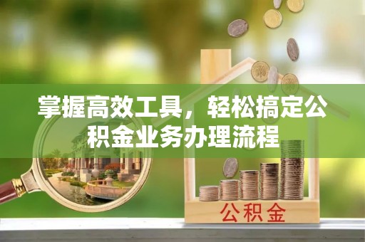 定陶掌握高效工具，轻松搞定公积金业务办理流程