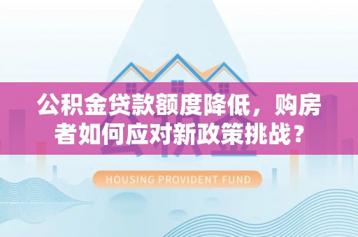 定陶公积金贷款额度降低，购房者如何应对新政策挑战？